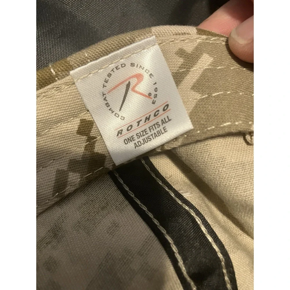 Desert Digital Tan Camouflage Tactical Operator Cap - Patch Area Baseball Hat